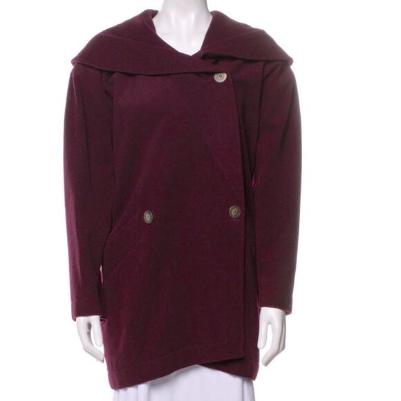 *Christian Dior* Burgandy Shawl Collar VTG 80’s Coat